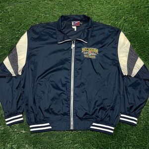 VTG Pro Player Michigan Wolverines Men XL Jacket Windbreaker 1998 Rose Bowl Blue